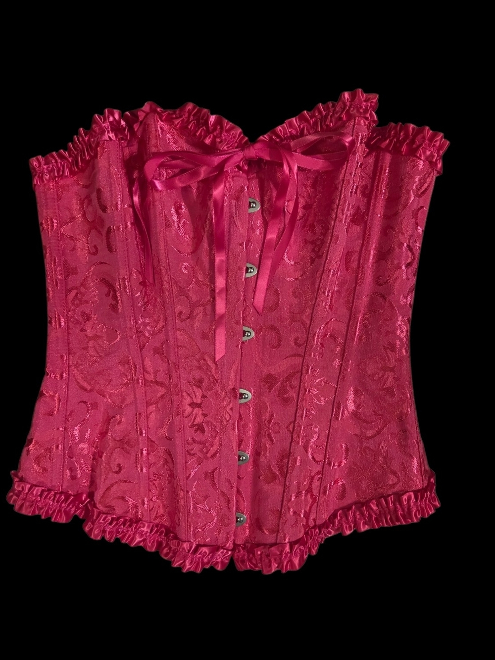 Pink Corset with Lace-Up Detail